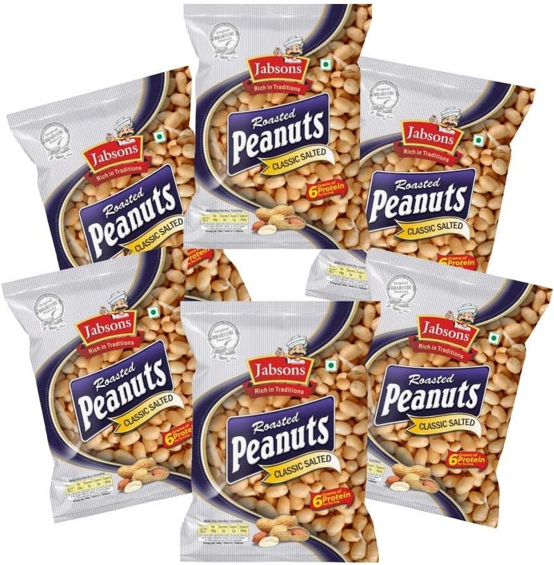 Jabsons Roasted Peanuts Classic Salted - 160gm (Pack of 6) - Image 1